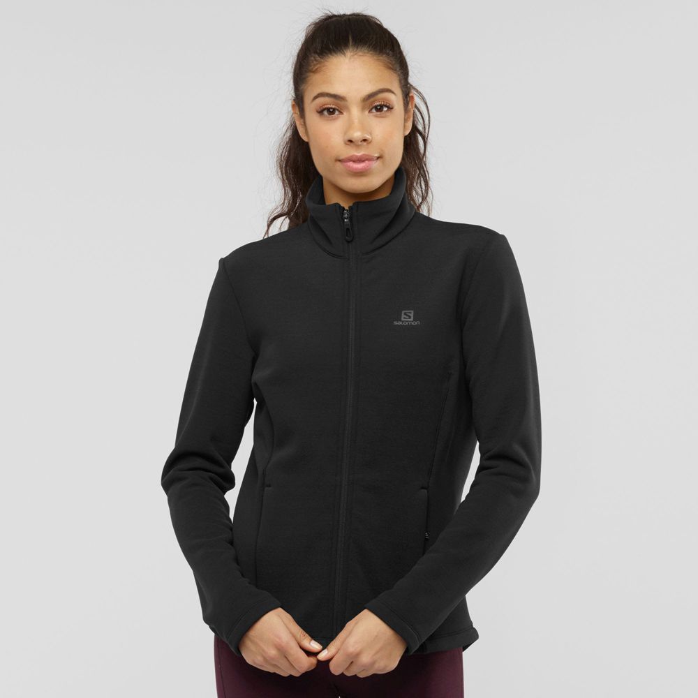 Capa Intermedia Salomon Mujer Negras - Salomon Argentina RADIANT FULL ZIP W,641789-GLJ